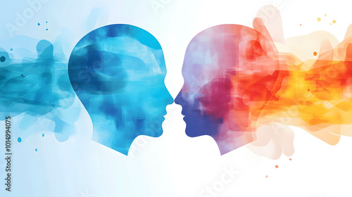 Wallpaper Mural Psychology and Philosophy of Investment and Life Concept. An illustration of a head filled with colorful emotions, symbolizing the complexity of the human psyche. Torontodigital.ca