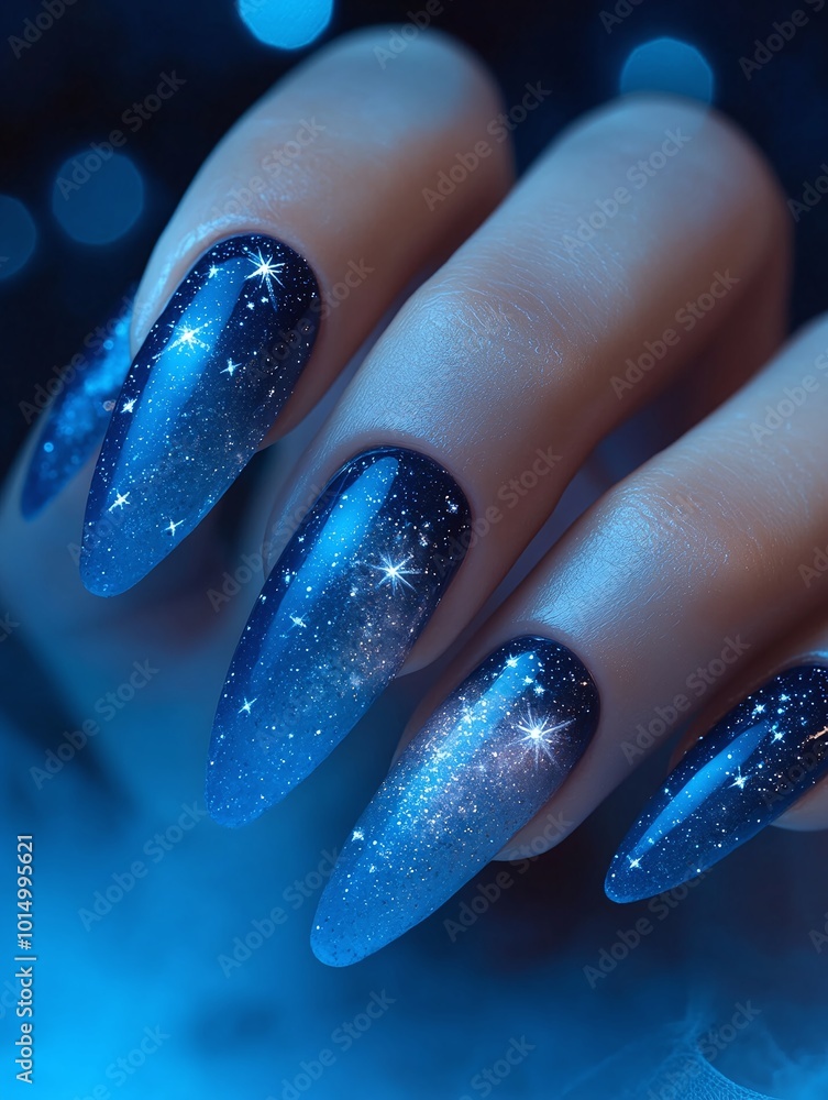 pedicure depicting the universe and stars pedicure depicting the universe and stars
