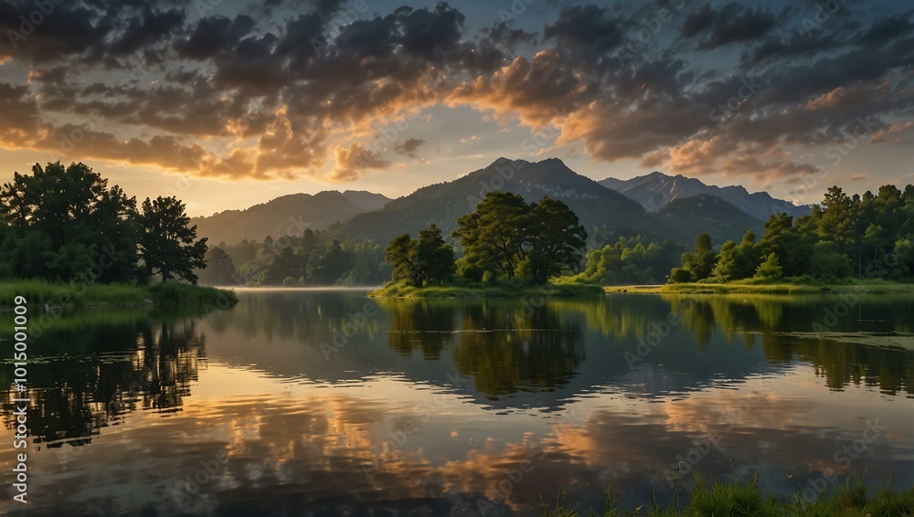 Peaceful landscape showcasing nature’s harmony. Peaceful landscape showcasing nature’s harmony.