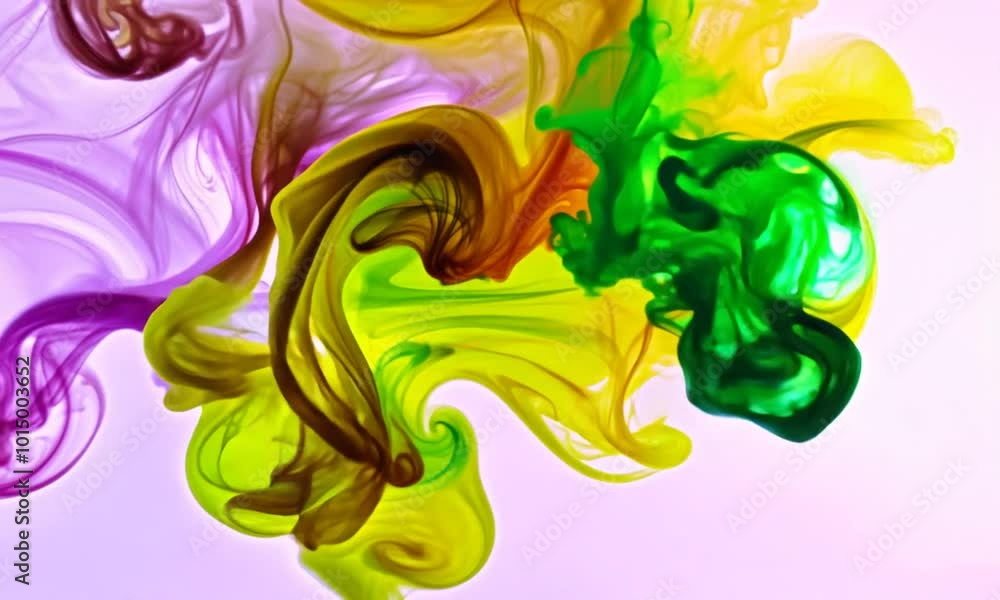 Abstract colorful ink and smoke waves Abstract colorful ink and smoke waves