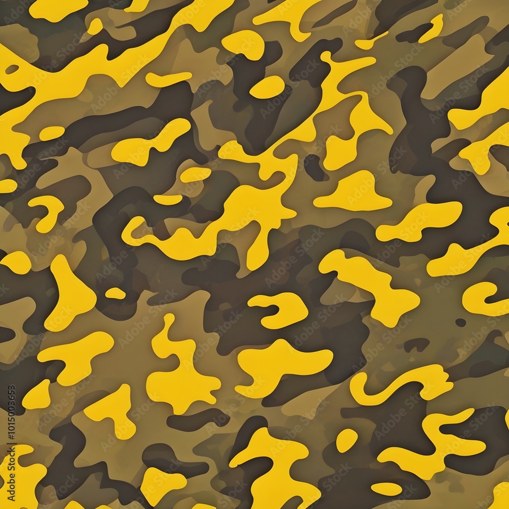 Yellow Texture Stylish Camouflage Military Pattern Yellow Texture Stylish Camouflage Military Pattern