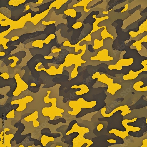 Yellow Texture Stylish Camouflage Military Pattern