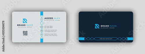 Creative Modern Business Card Template, Clean professional business card template, visiting card. Vector illustration