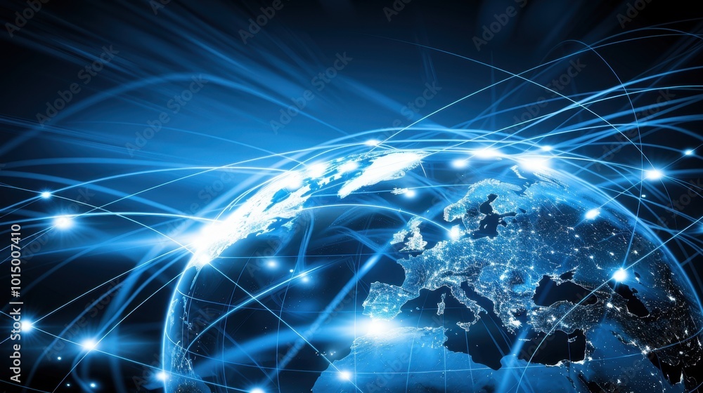 Obraz premium Global Connectivity: This lifestyle leverages fast internet and communication tools to keep digital nomads connected with clients and collaborators across the globe. 