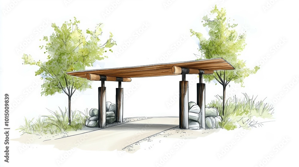 Recycled Material Pavilion An event space constructed entirely from recycled materials, showcasing innovative reuse of waste products