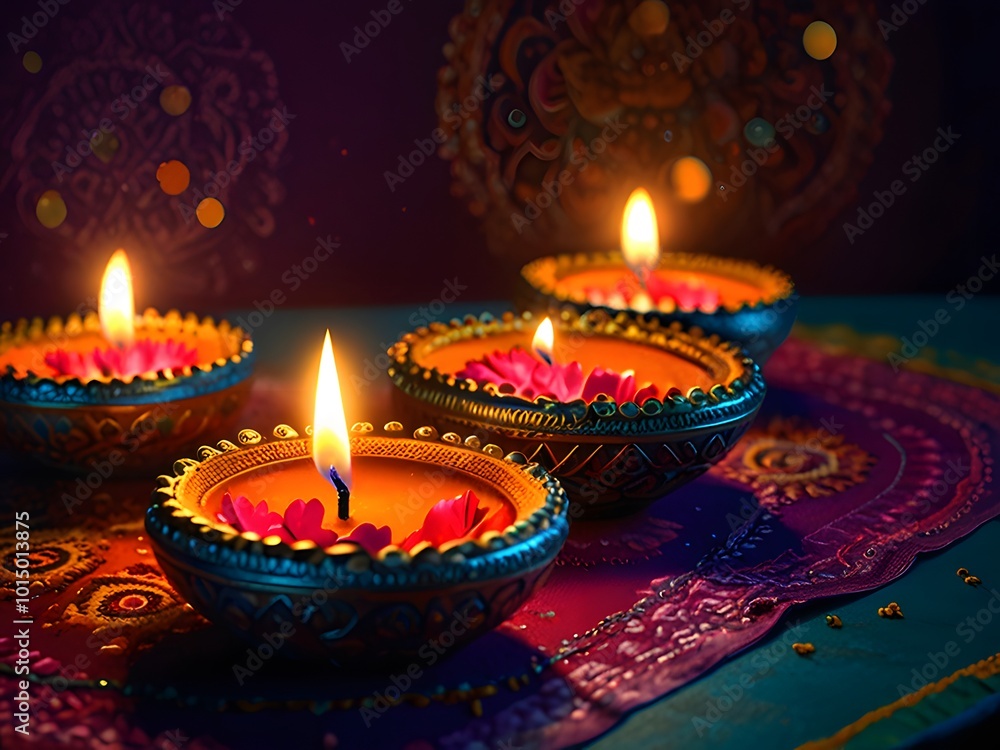 Happy Diwali lamp light background Happy Diwali lamp light background