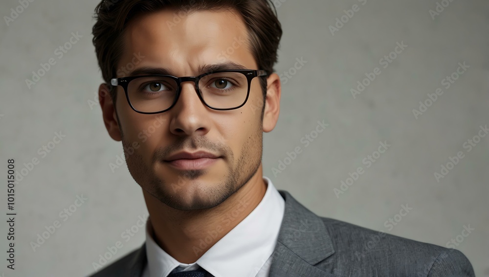 Portrait of a handsome businessman against a white background. Portrait of a handsome businessman against a white background.