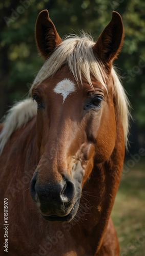 Portrait of a horse.