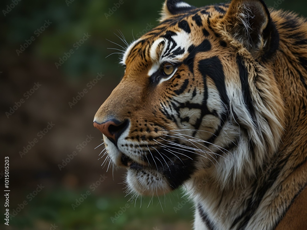 Portrait of a majestic tiger. Portrait of a majestic tiger.
