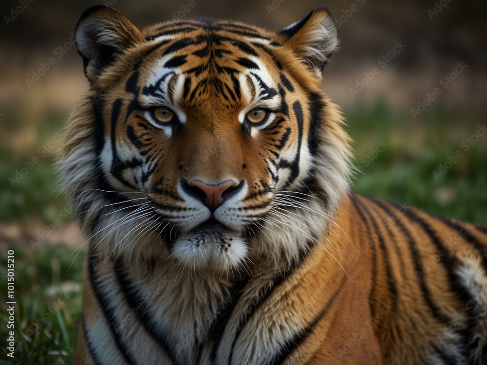 Portrait of a majestic tiger. Portrait of a majestic tiger.