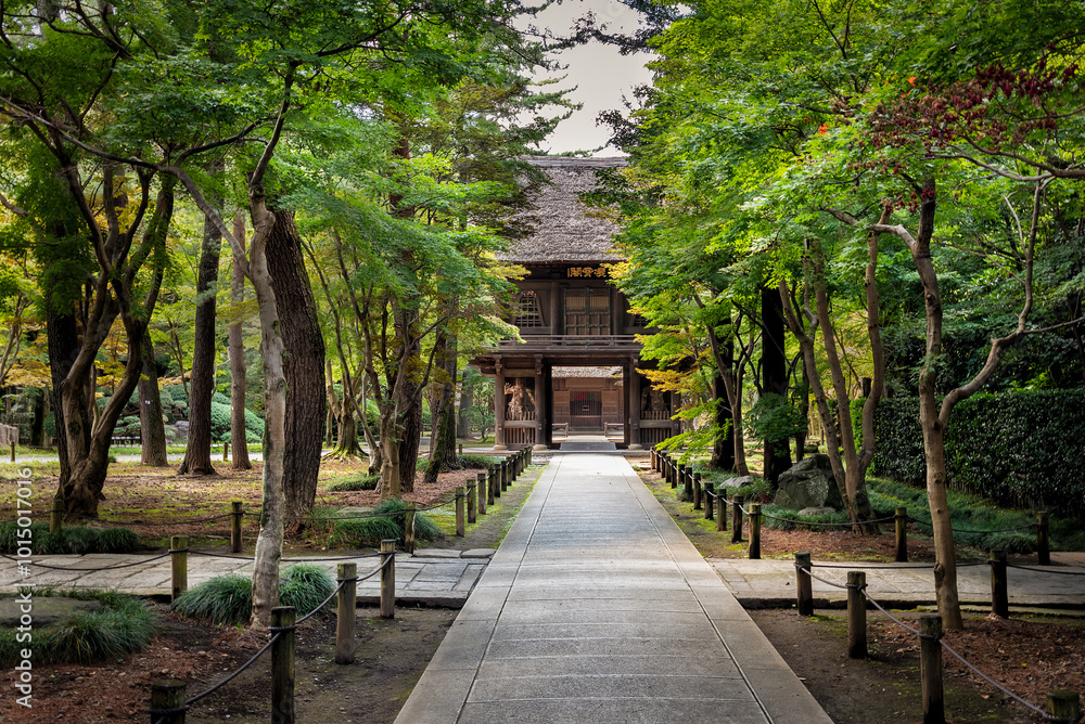 The Gate to Heirinji Temple in Saitama, Japan (Sign says, The Gate to Heirinji Temple in Saitama, Japan (Sign says,
