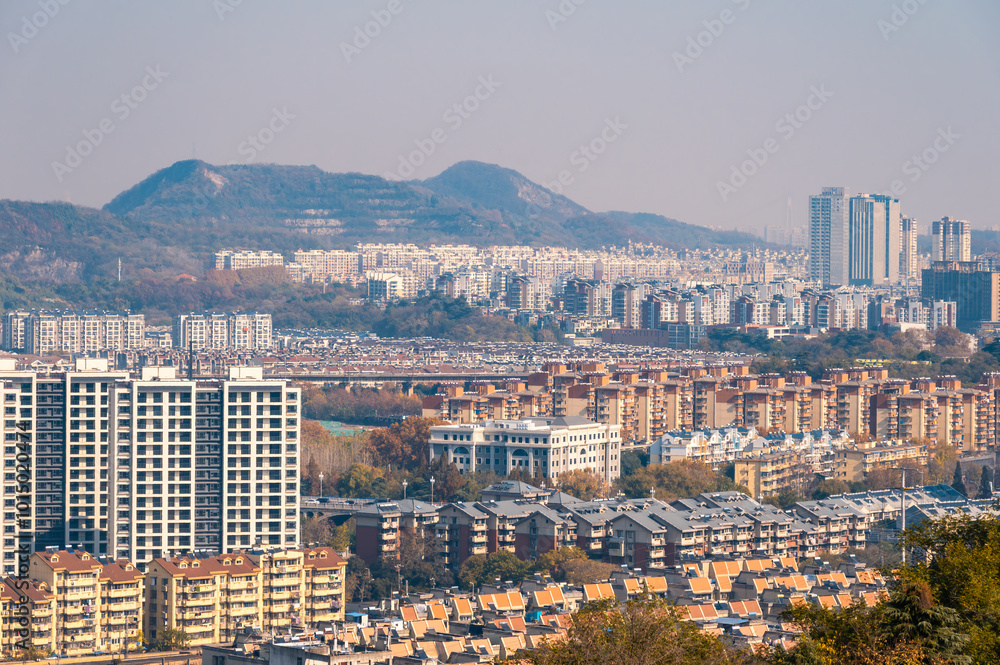 Fototapeta premium Part of the urban area of ​​Nanjing, the capital of Jiangsu Province, China.