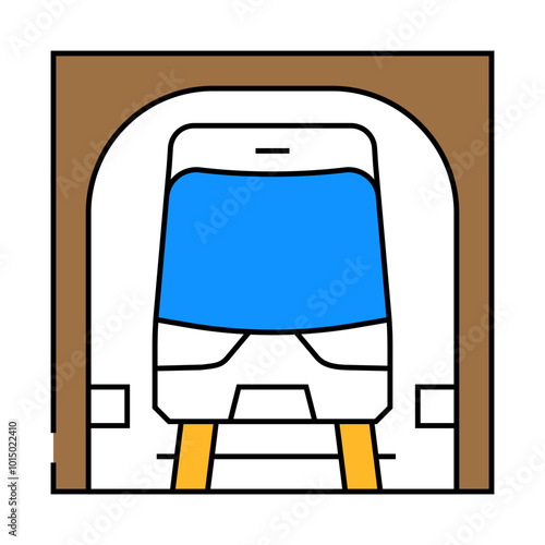 underground metro transport line icon vector. underground metro transport sign. isolated symbol illustration