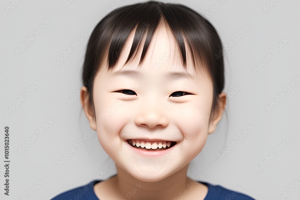 Portrait of a joyful person smiling with happiness Generative AI illustration Portrait of a joyful person smiling with happiness Generative AI illustration