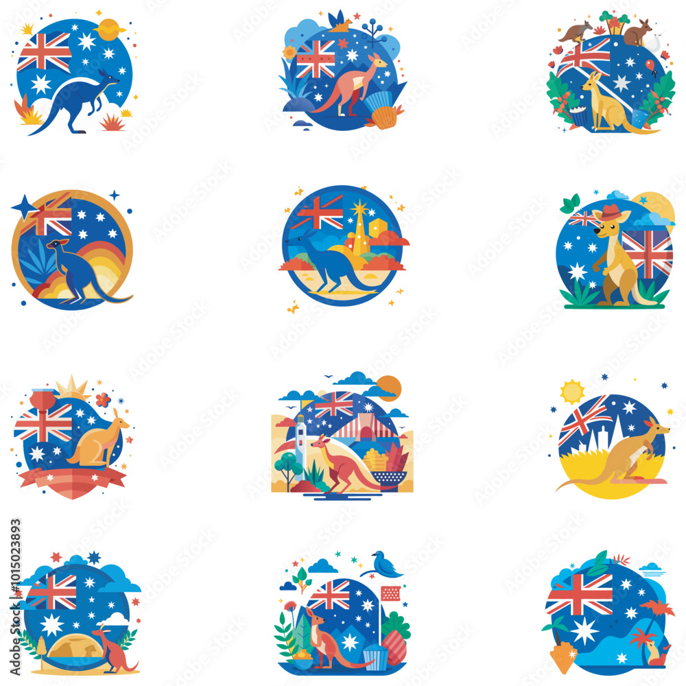 Fototapeta premium Australia Day vector illustration