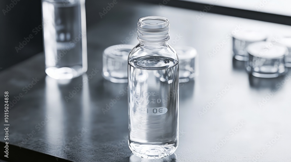 Clear Water Bottle Mockup for Logo Design Showcase Clear Water Bottle Mockup for Logo Design Showcase