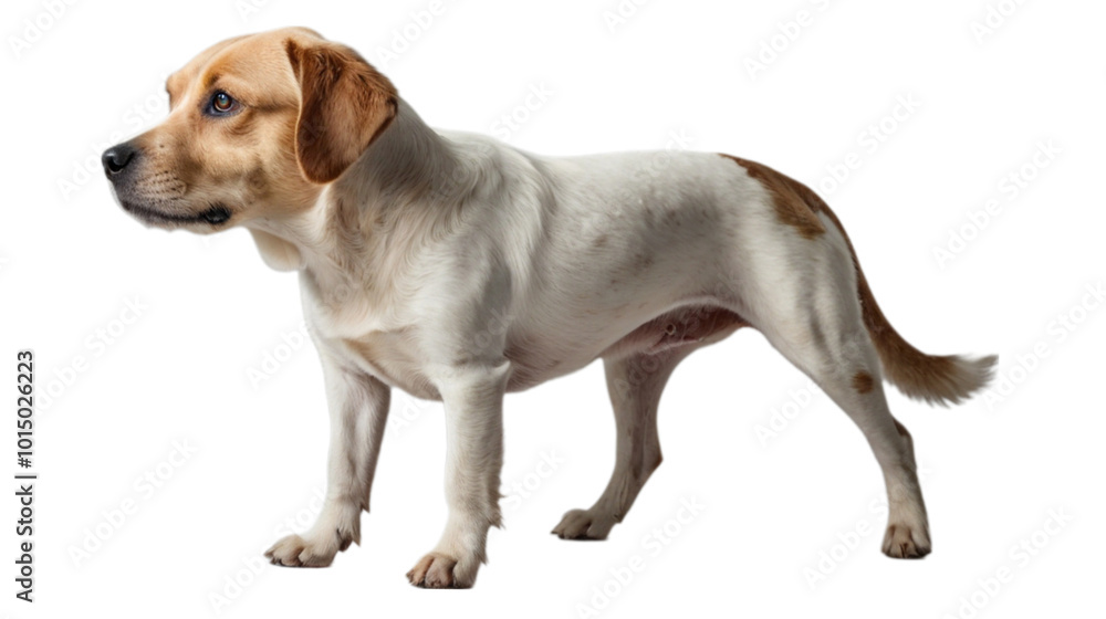 A cute, purebred Jack Russell Terrier puppy sitting against a white background, showcasing its playful and funny personality as a small domestic pet A cute, purebred Jack Russell Terrier puppy sitting against a white background, showcasing its playful and funny personality as a small domestic pet