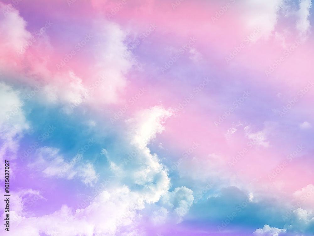 beauty sweet pastel pink and violet colorful with fluffy clouds on sky. multi color rainbow image. abstract fantasy growing light beauty sweet pastel pink and violet colorful with fluffy clouds on sky. multi color rainbow image. abstract fantasy growing light