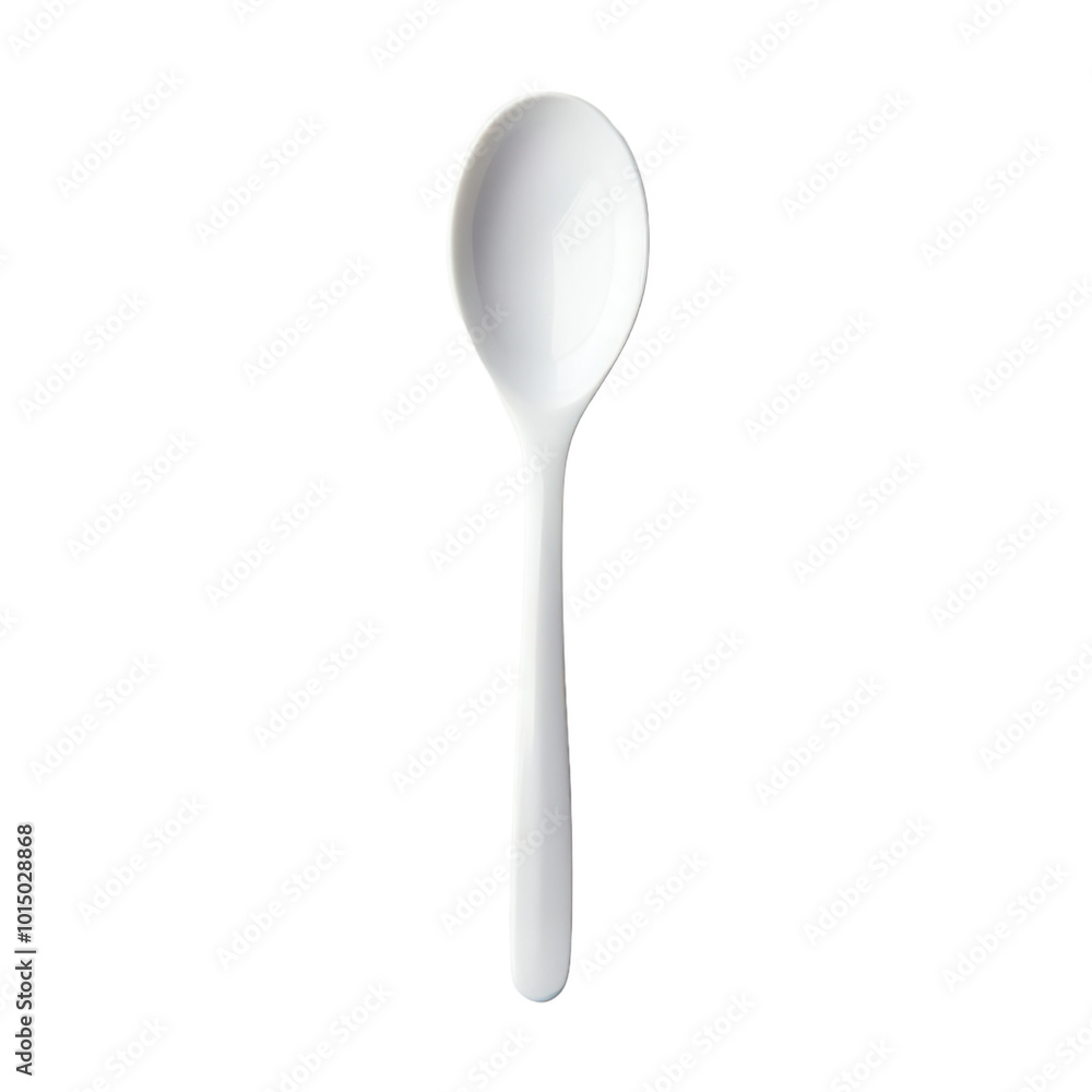 White plastic spoon on transparent background White plastic spoon on transparent background