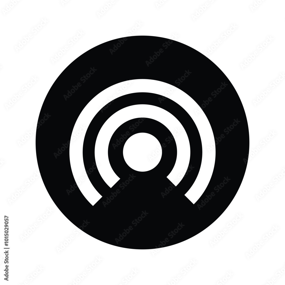 Signal filled flat solid icon.