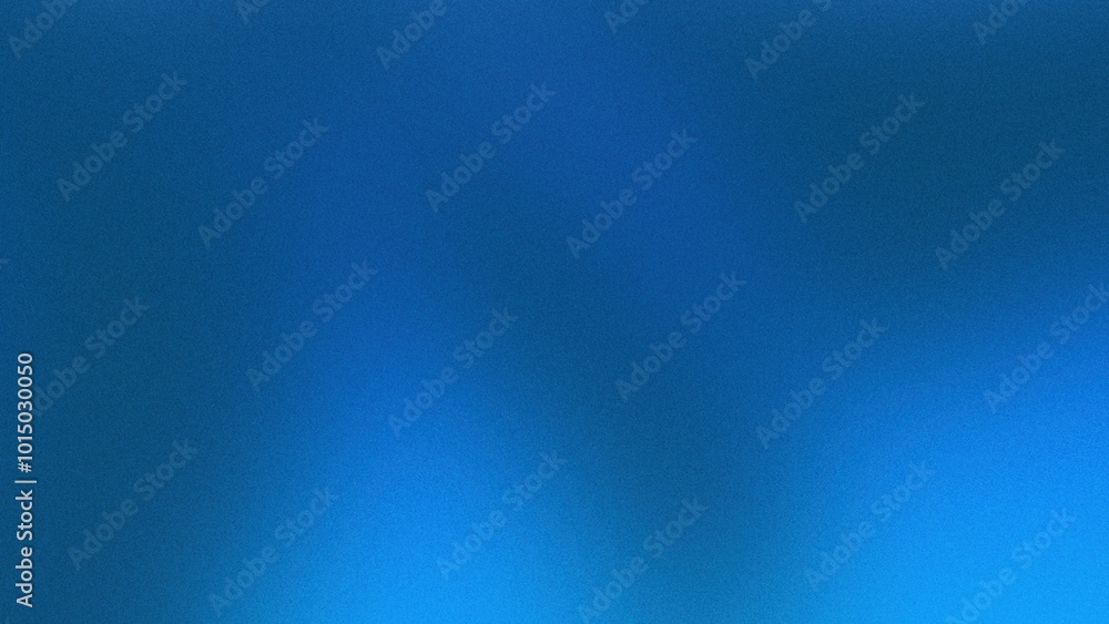 Obraz premium Distorted blue and white colors on a blue gradient background, with a grainy texture effect, ideal for a web banner or poster design.