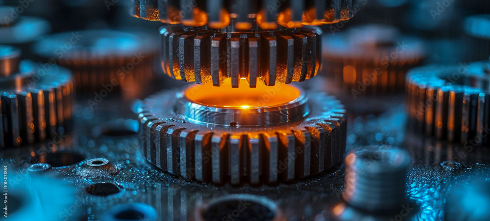 Intricate Mechanical Gears in Industrial Engineering Technology Intricate Mechanical Gears in Industrial Engineering Technology