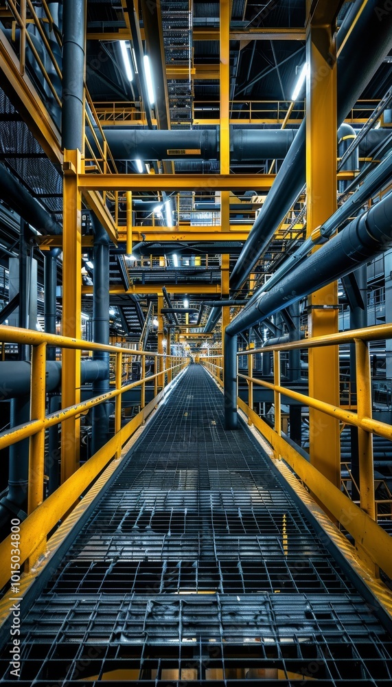 Realistic industrial photograph of channel steel in machinery support framework with bright lighting Realistic industrial photograph of channel steel in machinery support framework with bright lighting