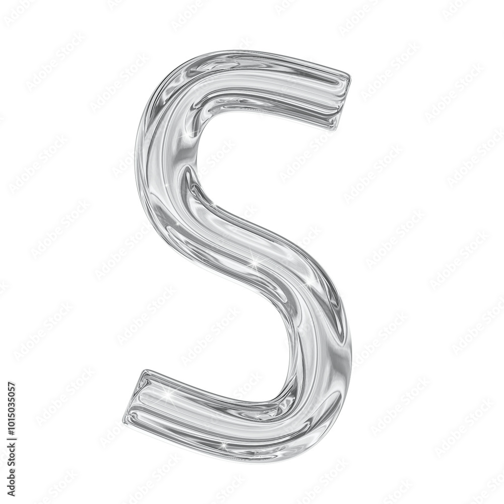 3D Metallic Silver Chrome Letters 3D Metallic Silver Chrome Letters