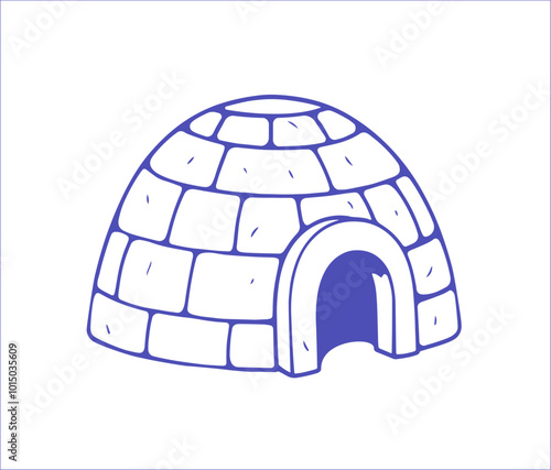 Igloo vector illustration. Ice house Igloo vector illustration. Ice house