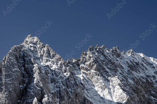 Wallpaper Mural Snow-capped mountains under a clear blue sky Torontodigital.ca