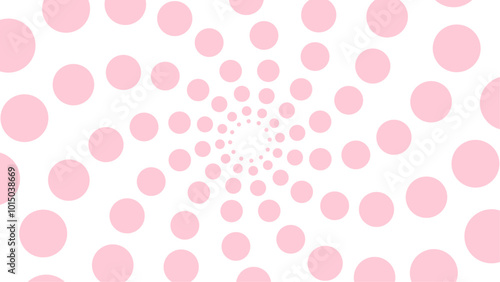 Wallpaper Mural ピンク色のスパイラル水玉模様の背景素材　16：9 Torontodigital.ca