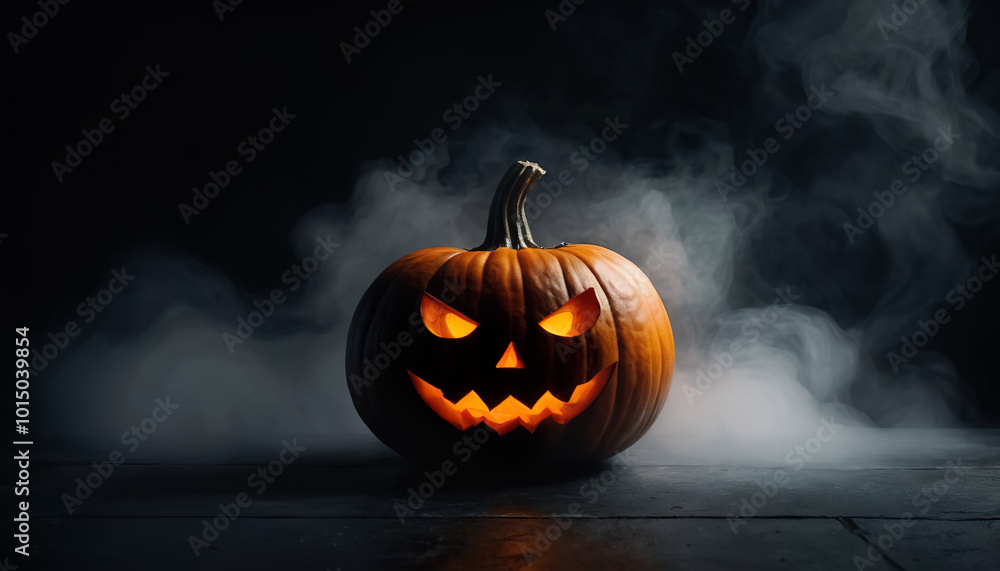 halloween pumpkin on a dark background halloween pumpkin on a dark background