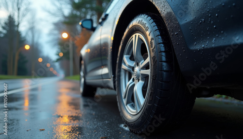 All-Season Tire with Raindrops