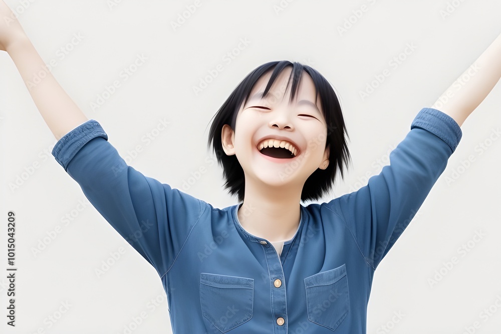 Smiling Woman with Happy Laughter Isolated on White Background Generative AI illustration Smiling Woman with Happy Laughter Isolated on White Background Generative AI illustration