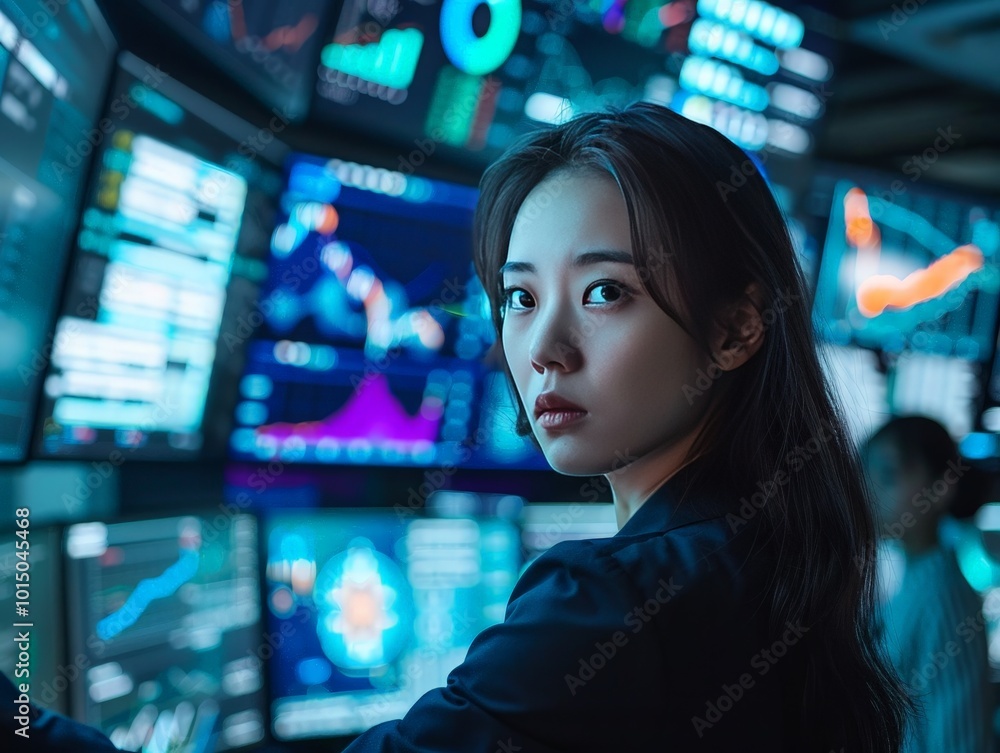 Woman in a Control Room Woman in a Control Room