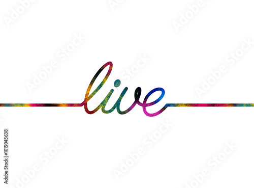 Obraz na płótnie Live continuous line drawing typography lettering artistic creative conceptual fantasy contemporary graphic digital artwork w salonie