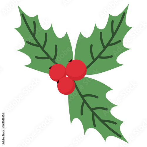 Christmas Holly Berries Element