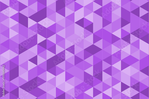 Geometric triangular purple abstract with soft colors and mosaic style pattern 