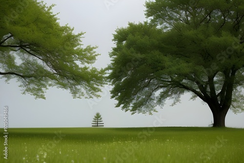 Tranquil Scene of Peace in Nature Generative AI illustration
