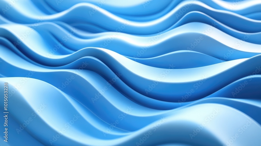 3D Abstract Blue Wave Surface Design for Contemporary Wallpaper 3D Abstract Blue Wave Surface Design for Contemporary Wallpaper