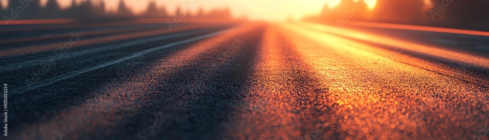 A serene sunset view over a deserted road, capturing the interplay of light and shadow as day transitions to night. A serene sunset view over a deserted road, capturing the interplay of light and shadow as day transitions to night.