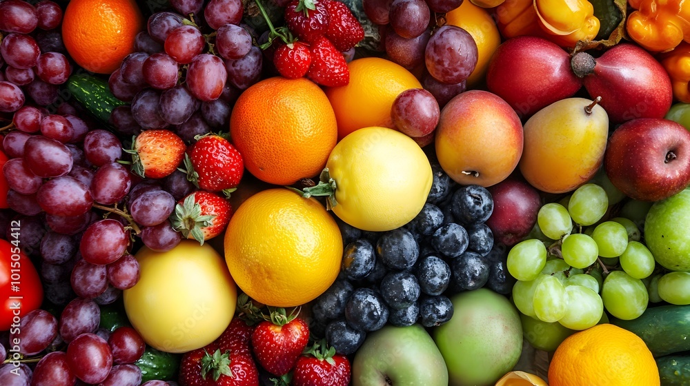 Vibrant Assortment of Fresh Fruits and Vegetables for Healthy Eating Vibrant Assortment of Fresh Fruits and Vegetables for Healthy Eating