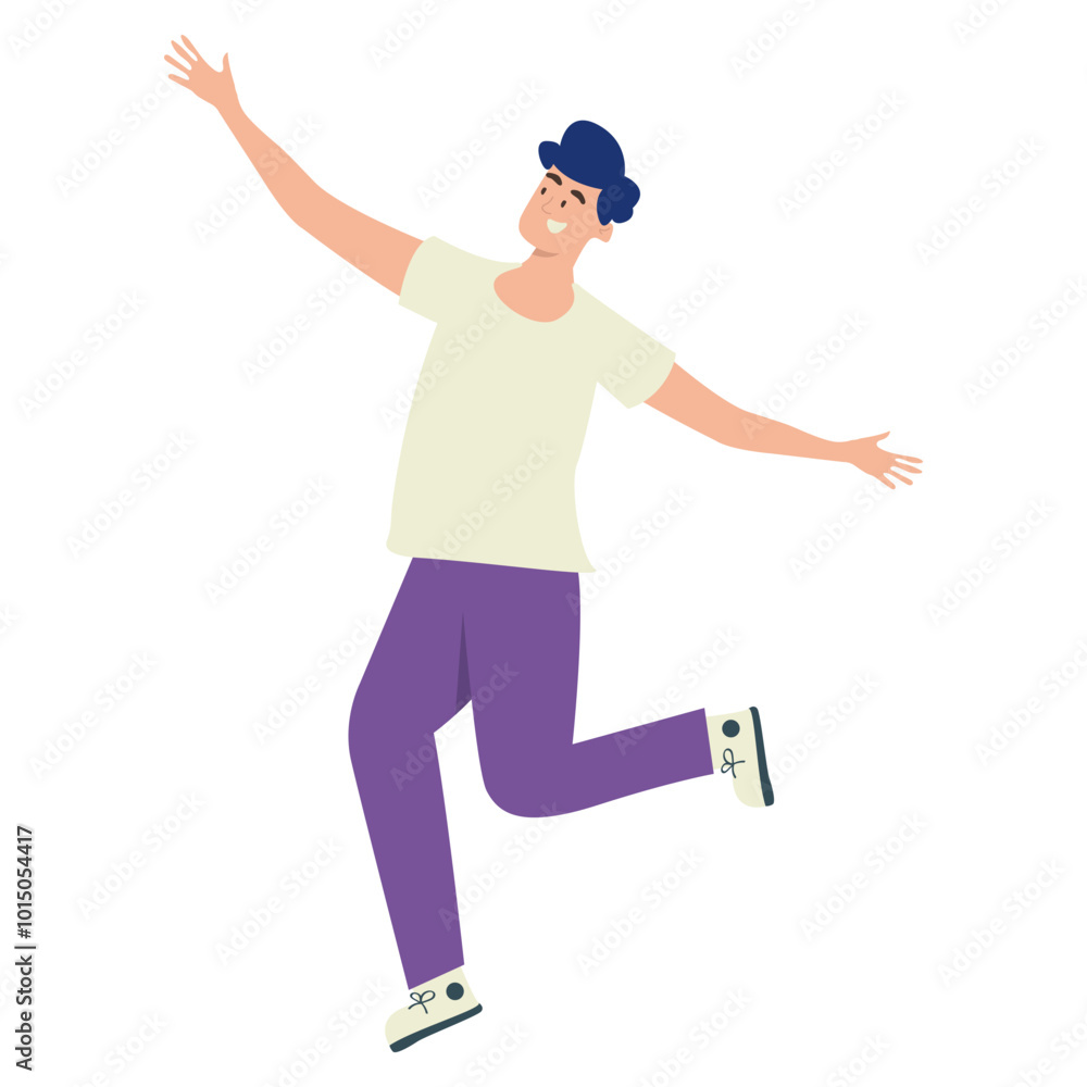 Happy People Jumping Illustration Happy People Jumping Illustration