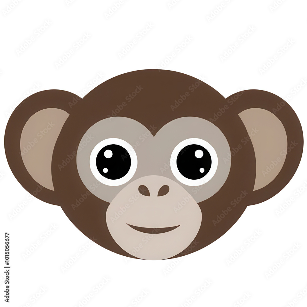 Cute monkey face cartoon illustration
Cute monkey face cartoon illustration