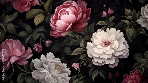 Retro floral wallpaper, a combination of romance and gorgeousness