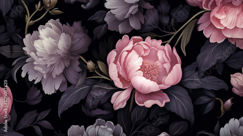 Retro floral wallpaper, a combination of romance and gorgeousness