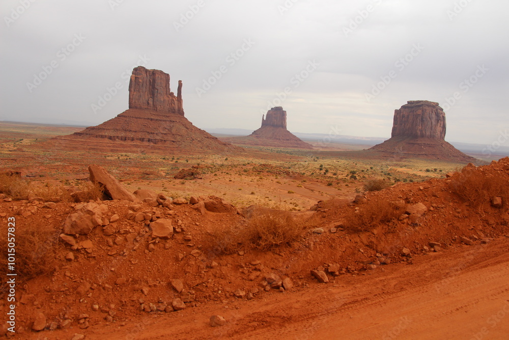Wonderful day in Monument Valley which became famous thanks to the film industry. Wonderful day in Monument Valley which became famous thanks to the film industry.