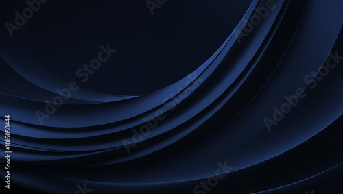 Deep Blue Gradient Background with Soft Wavy Lines - Sleek and Professional Design 4K