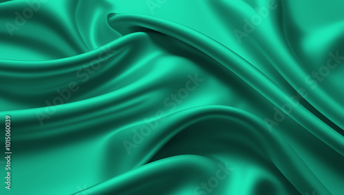 Wallpaper Mural Elegant Green Satin Fabric Background - Luxurious and Smooth Texture 4K Wallpaper Torontodigital.ca