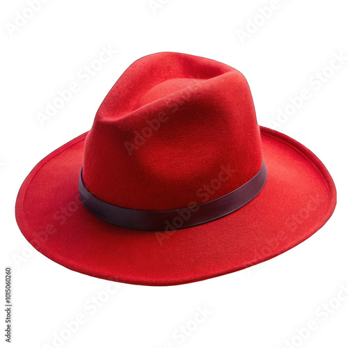 Red hat isolated on transparent background